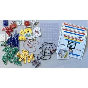 Elenco Toy Snap Circuits Electronics Mixed Lot 3 Manuals Radio Shack ~65 pieces